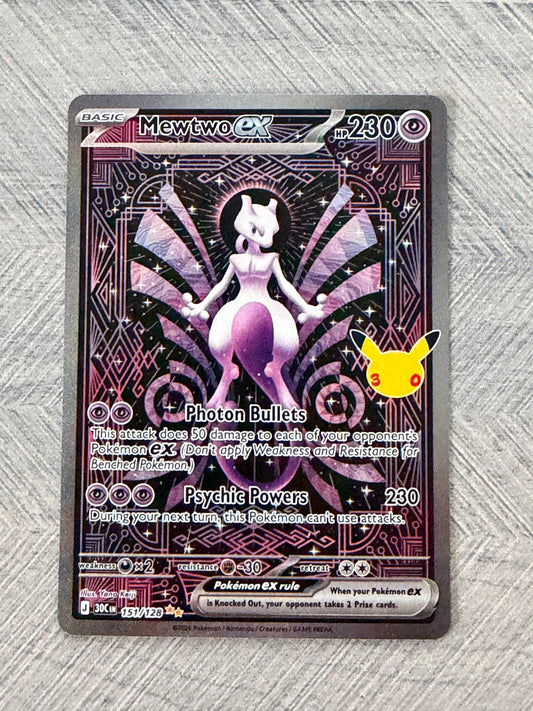Mewtwo EX 151/128 SIR 30th Celebration Pokémon Card - English